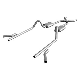Pypes® - 409 SS X-Pipe Crossmember-Back Exhaust System with Split Rear/Side Exit