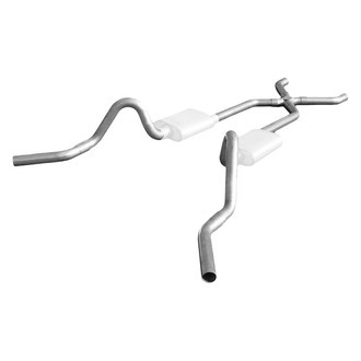 Pypes® - 409 SS X-Pipe Crossmember-Back Exhaust System with Split Side Exit