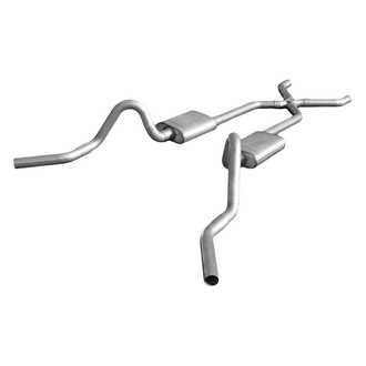 Pypes® - 409 SS X-Pipe Crossmember-Back Exhaust System with Split Side Exit