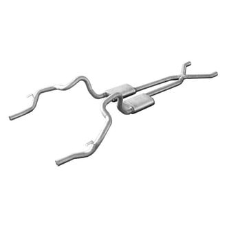 Pypes® - 409 SS X-Pipe Crossmember-Back Exhaust System with Split Rear Exit