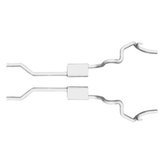 Pypes® - 409 SS Crossmember-Back Exhaust System with Split Rear Exit