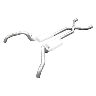 Pypes® - 409 SS X-Pipe Crossmember-Back Exhaust System with Split Rear Exit