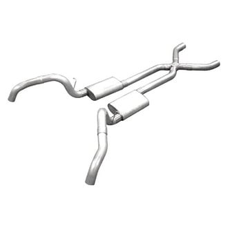Pypes® - 409 SS X-Pipe Crossmember-Back Exhaust System with Split Rear Exit