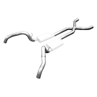 Pypes® - 409 SS X-Pipe Crossmember-Back Exhaust System with Split Rear Exit
