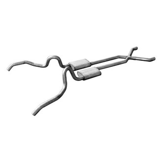 Pypes® - Stainless Steel X-Pipe Crossmember-Back Exhaust System with Split Rear Exit