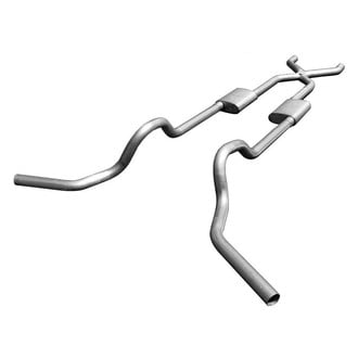 Pypes® - 409 SS X-Pipe Crossmember-Back Exhaust System with Split Side Exit