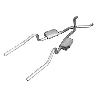 Pypes® - 409 SS Crossmember-Back Exhaust System with Split Rear Exit