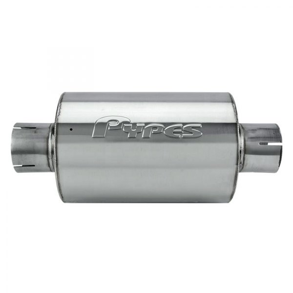 Pypes® - Race-Pro Series 304 SS Round Silver Exhaust Muffler