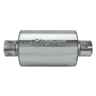 Pypes® - Race-Pro Series 304 SS Round Silver Exhaust Muffler