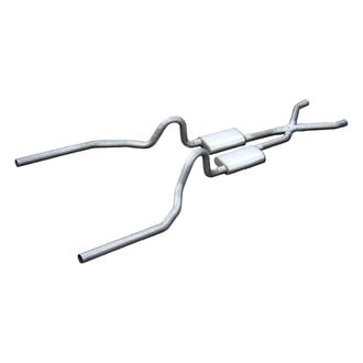 Pypes® - Stainless Steel X-Pipe Crossmember-Back Exhaust System with Split Rear Exit