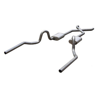 Pypes® - 409 SS X-Pipe Crossmember-Back Exhaust System with Split Rear Exit