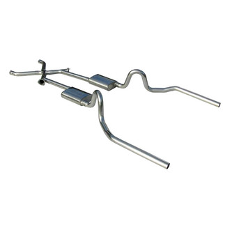 Pypes® - 409 SS X-Pipe Crossmember-Back Exhaust System with Split Rear Exit
