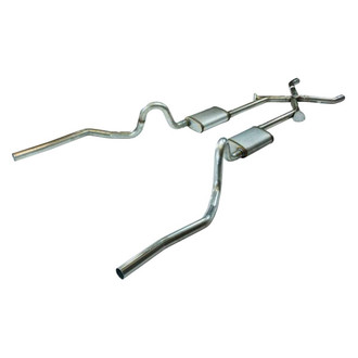 Pypes® - 409 SS X-Pipe Crossmember-Back Exhaust System with Split Rear Exit