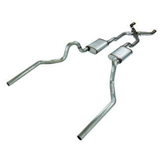 Pypes® - 409 SS X-Pipe High Tuck Crossmember-Back Exhaust System with Split Rear Exit