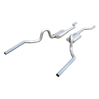 Pypes® - 409 SS Crossmember-Back Exhaust System with Split Rear Exit