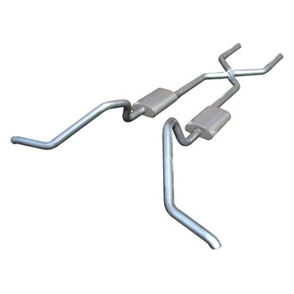 Pypes® - 409 SS X-Pipe Crossmember-Back Exhaust System with Split Side Exit