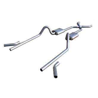 Pypes® - 409 SS X-Pipe Crossmember-Back Exhaust System with Split Rear/Side Exit
