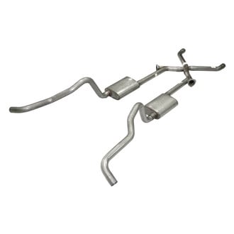 Pypes® - 409 SS X-Pipe Crossmember-Back Exhaust System with Split Side Exit