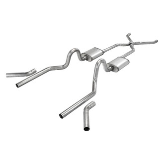 Pypes® - 409 SS H-Bomb Crossmember-Back Exhaust System with Split Rear/Side Exit