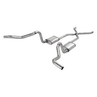 Pypes® - 409 SS H-Bomb Crossmember-Back Exhaust System with Split Rear/Side Exit
