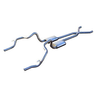 Pypes® - 409 SS X-Pipe Crossmember-Back Exhaust System with Split Rear Exit