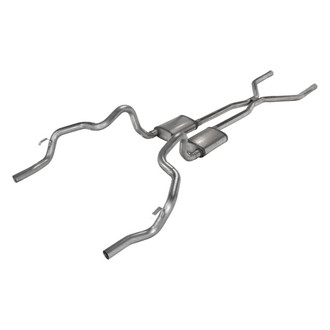 Pypes® - 409 SS H-Bomb Crossmember-Back Exhaust System with Split Rear Exit
