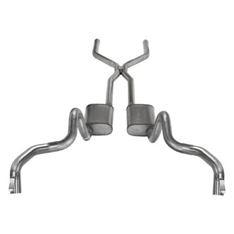Pypes® - 409 SS H-Bomb Crossmember-Back Exhaust System with Split Rear Exit