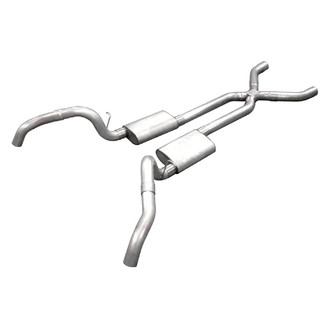 Pypes® - 409 SS X-Pipe Crossmember-Back Exhaust System with Split Rear Exit