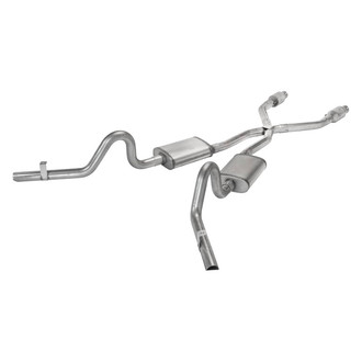 Pypes® - 409 SS Header-Back Exhaust System with Split Side Exit