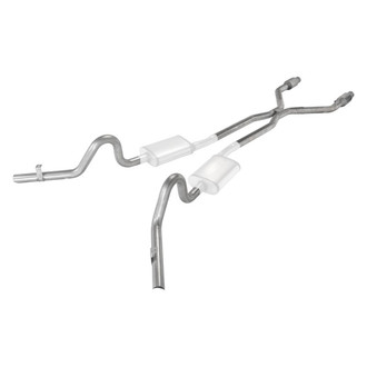 Pypes® - 409 SS Header-Back Exhaust System with Split Side Exit