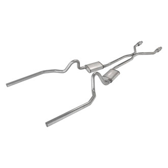 Pypes® - 409 SS Header-Back Exhaust System with Split Rear Exit