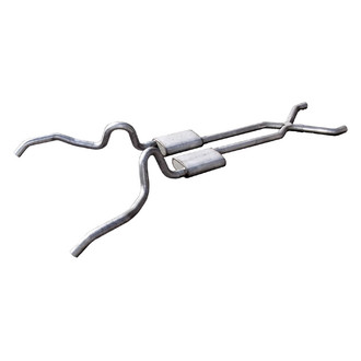 Pypes® - Stainless Steel X-Pipe Crossmember-Back Exhaust System with Split Rear Exit