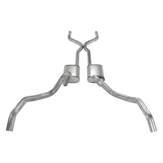 Pypes® - 409 SS H-Bomb Crossmember-Back Exhaust System with Split Rear Exit