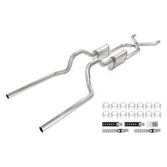 Pypes® - 409 SS Crossmember-Back Exhaust System with Split Rear Exit