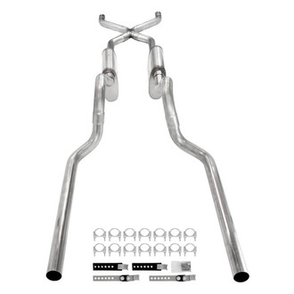 Pypes® - 409 SS Crossmember-Back Exhaust System with Split Rear Exit