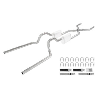 Pypes® - 409 SS Crossmember-Back Exhaust System with Split Rear Exit