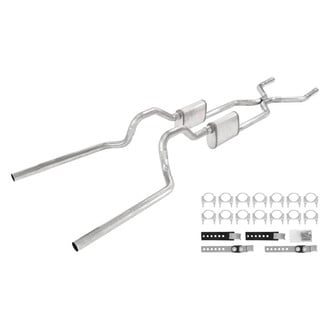 Pypes® - 409 SS Crossmember-Back Exhaust System with Split Rear Exit