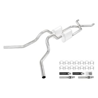 Pypes® - 409 SS Crossmember-Back Exhaust System with Split Side Exit