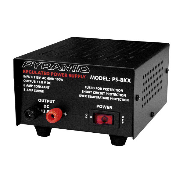 Pyramid® PS8KX - 100W 115V AC to 13.8V DC 6A Power Supply