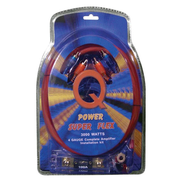 QPower® 4GAUGE SFLEX Super Flex 4 AWG Amplifier Wiring Kit