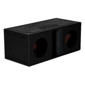 QPower® - QBomb Series 10" 2-Hole Forward-Firing Vented Subwoofer Box