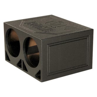 QPower® - QBomb Series 10" 2-Hole Forward-Firing Triangle Ported Subwoofer Box