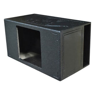 QPower® QBOMB15VLSINGLESQ - QBomb Series 15" 1-Hole Forward-Firing Ported Subwoofer Box with Square Hole