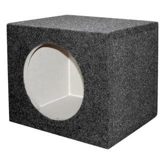 QPower® QSMPSQ10E - 10" 1-Hole Forward-Firing Sealed Subwoofer Box