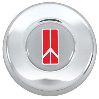 QRP® - Steering Wheel Horn Center Cap with Oldsmobile Rocket on Gray