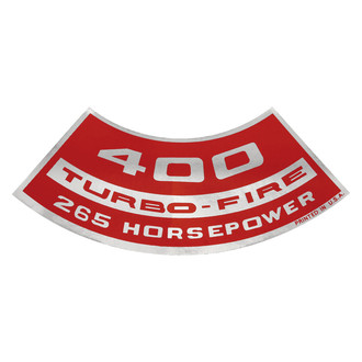 QRP® - "400 Turbo-Fire 265HP" Turbo-Fire Decal