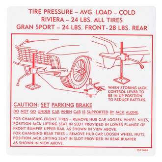 QRP® - Jacking Instruction Decal