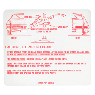 QRP® - Jacking Instruction Decal