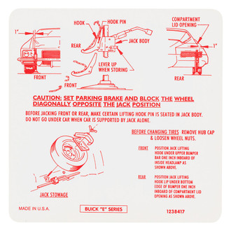 QRP® - Jacking Instruction Decal