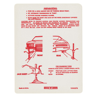 QRP® - Jacking Instruction Decal